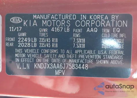 2018 Kia Soul ! из США, поврежденный, VIN KNDJX3AA6J7583448